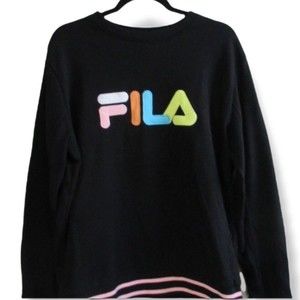 Fila Black With Pastel Logo Sweatshirt